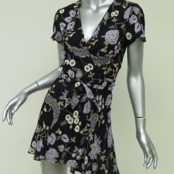 Reformation Dresses & Skirts - Reformation Wrap Dress Penny Black Floral